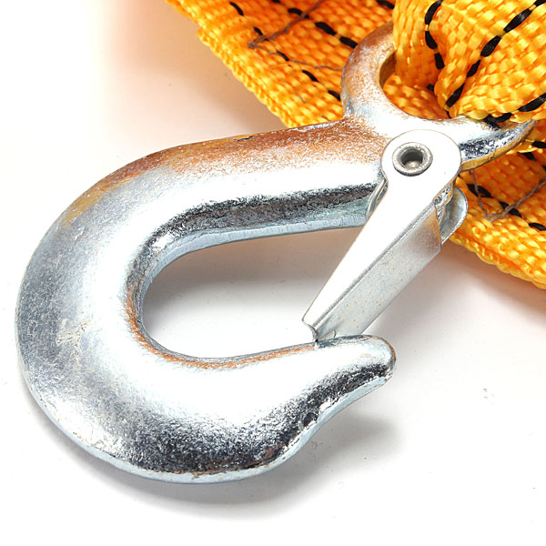 3T 2.8M Tow Towing Pull Rope 2 Heavy Duty Forged Steel Hooks